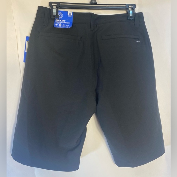 Hurley Men's Quick Hybrid Walk Shorts 4 Way Stretch - Black Size 28 - Picture 2 of 8
